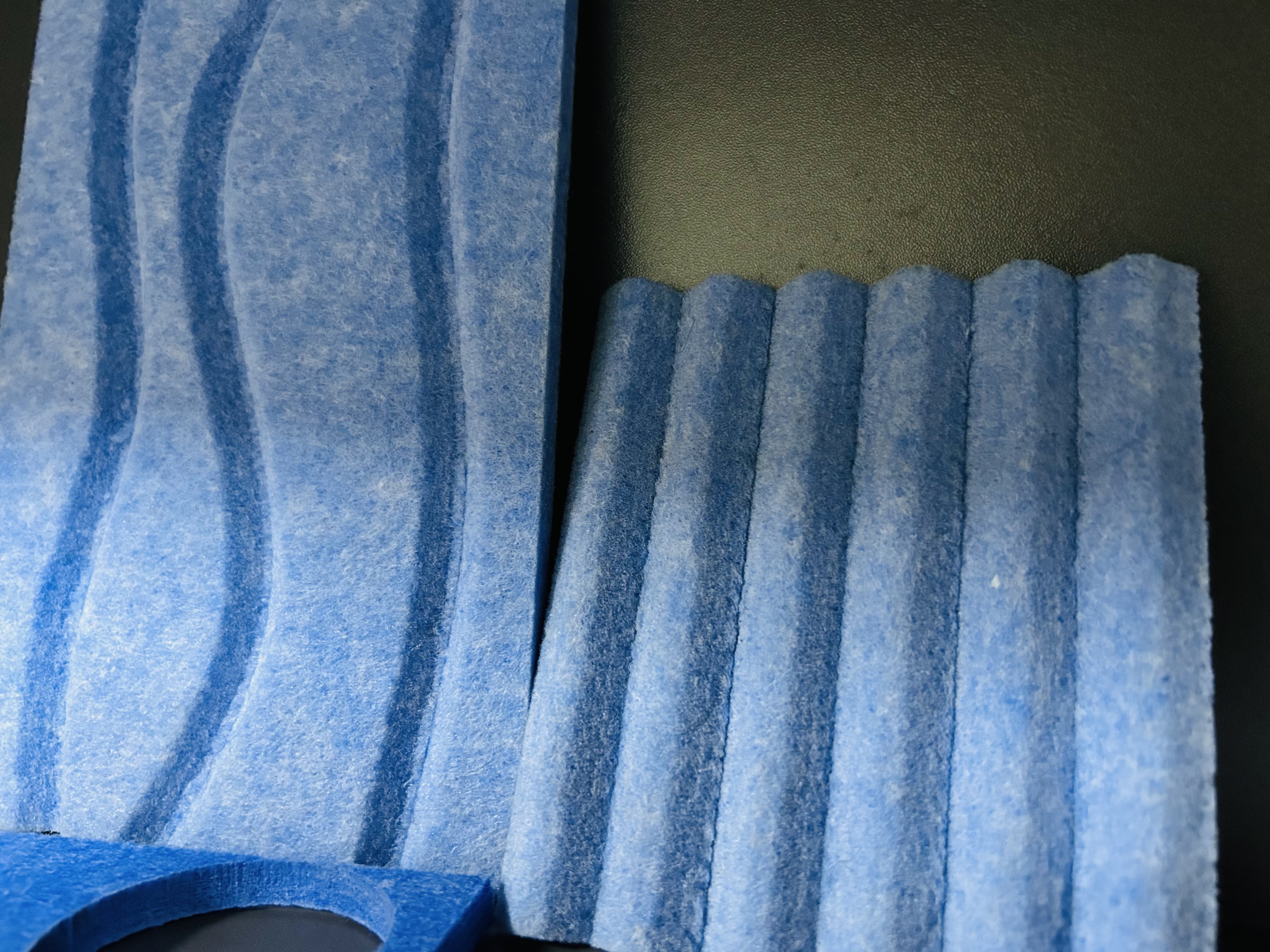 ZCCUTTER隔音棉直线V槽切割样品-0-30mm厚振动刀冷切